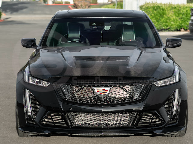 2020-Up Cadillac CT5 / CT5-V / CT5-V Blackwing | Blackwing Style CARBON FIBER Front Vented Hood